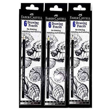 FaberCastell Graphite 2B 3B  4B 5B 6B  8B Pencil (Pack of 3)