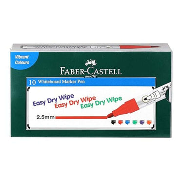 Faber Castell Broad Whiteboard Marker Pack of 10 (Red)