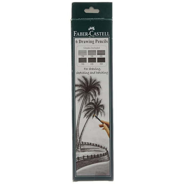 Faber Castell Graded Drawing Pencil Pack of 6 (Black)