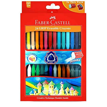 Faber Castell Grip Erasable Crayon Set (Pack of 24)