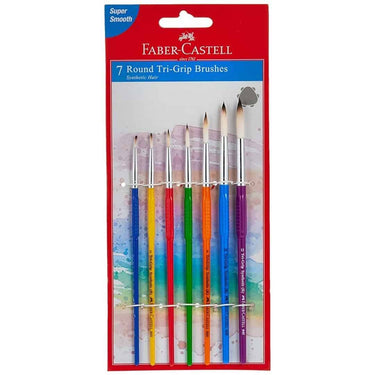 Faber Castell Tri-Grip Brush  Round Pack of 7