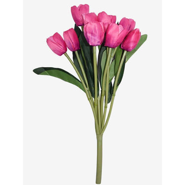 Fourwalls Beautiful Artificial Polyester and Plastic Tulip Flower(Pink)