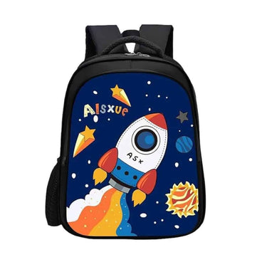 Frantic Printed 20 L  School Backpack Bag (Black ASX Rocket)