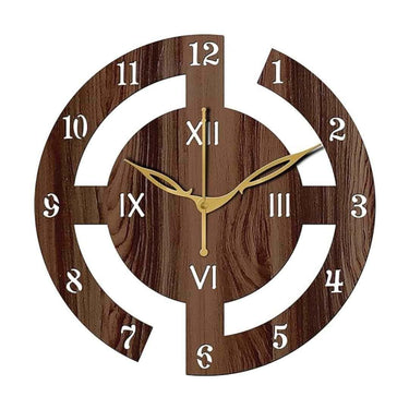 Freny Exim 12 Inch Wooden Wall Clock Wenge Small Size Analog