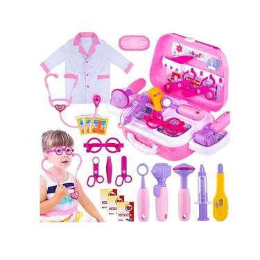 GINMIC Kids Doctor Play Kit  Pretend Play Doctor Set Toys (Pink)