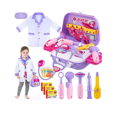 GINMIC Kids Doctor Play Kit  Pretend Play Doctor Set Toys (Purple)