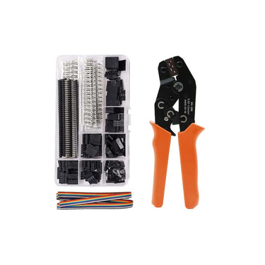 HASTHIP Wire Crimping Tool Wire Cutter Ratchet Wire Crimper Set with 1550PCS Dupont Connectors Male and Female Pin