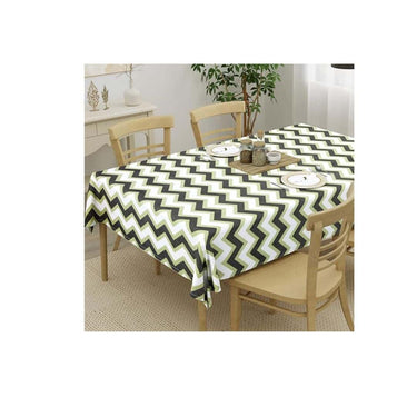 HOMEMONDE 4 Seater Table Cloth 40  60 Inches Grey Chevron (101 152 CM)