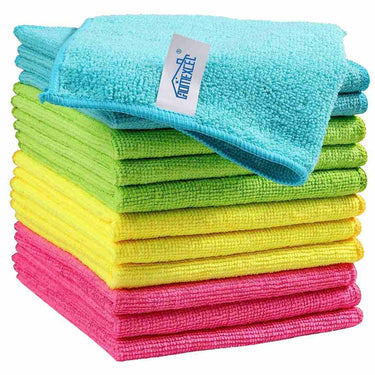 HOMEXCEL Microfiber 11.5X11.5 Inch Cleaning Cloth 8 Pack