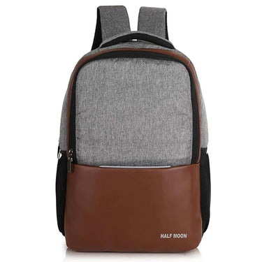 Half Moon Valex Unisex Laptop Backpack (Brown  Grey)