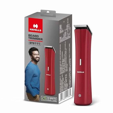 Havells Bt6111 Beard Trimmer 90 Mins Runtime 2 Years Guarantee (Red)