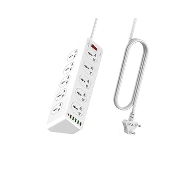 Hoteon 10 Way Extension Board 2500W Power Strip with USB C and QC3 0 USB Fast Charging Ports