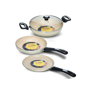 Impex Migo Non Stick 3 Pcs Cookware  Set