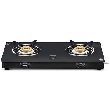 Impex Specta 2B Neo GlassTop Bonnet 2 Burner Stove (Black) (NEO 2 Burner)