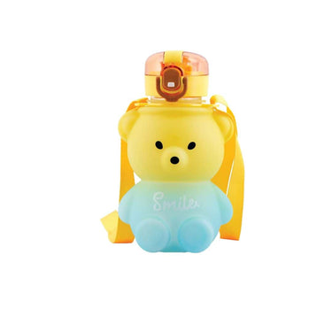 Koochie Koo Plastic Teddy Bear Water Bottle (Yellow)