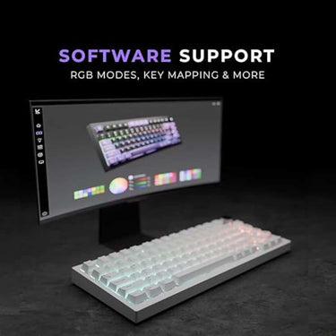 Kreo Swarm Wireless Mechanical Keyboard (All White GTMX Sense Switches)