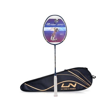 Li Ning Blaze 100 Carbon Fibre Badmiton Racket (Navy White Gold)