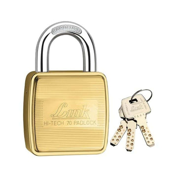 Link Locks 70mm Brass Body Lock with 3 hi tech Keys