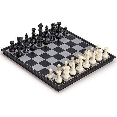 NISHCHAY ENTERPRISE Large 2 in 1 Chess Checkers Board Game Set 14 Inches