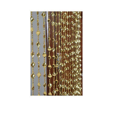 PINDIA 9Ft Fancy Strings Bead Curtain Kite Sparkling Golden Gold 9 x 3 5 FT