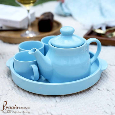 Praahi Lifestyle Tea Cup Sky Blue (6 Piece Set)