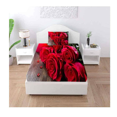 RIFTREE Velvet Single bedsheet(Rose)