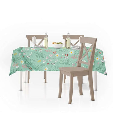 RRC Super Soft Brushed Microfiber Cotton Dining  Rectangular Table Covers Pista