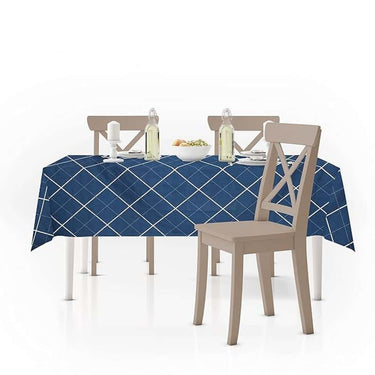 RRC Super Soft Brushed Microfiber Cotton Dining  Rectangular Table Covers Blue