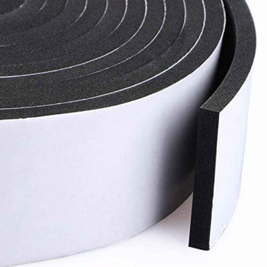 Rpi shop Gasket Black Foam Single Sided Adhesive Tape 10 meter length