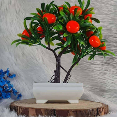 SATYAM KRAFT 1 PC Artificial Orange Bonsai Tree