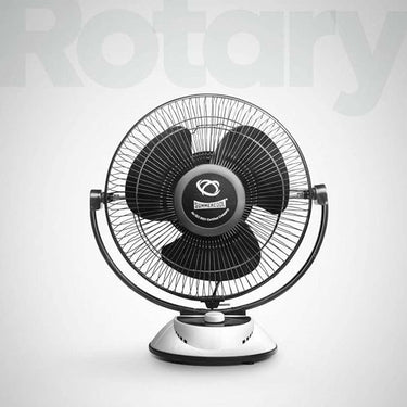 SUMMERCOOL Table Fan 300mm 12 inch Rotary (White Black)