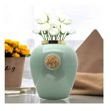 Urban Born Metal Flower Vase(Aqua)