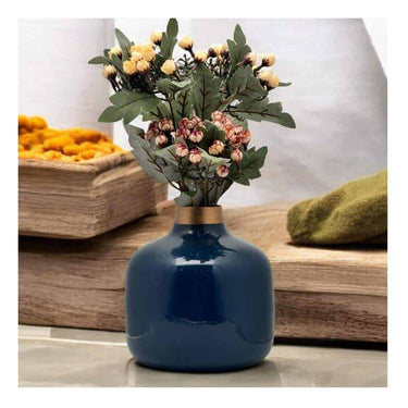 Urban Born Metal Flower Vase(Blue)