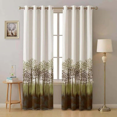 Urban Space Cotton Curtains for Door (Panel Jungle Brown 7 X 4 Feet)