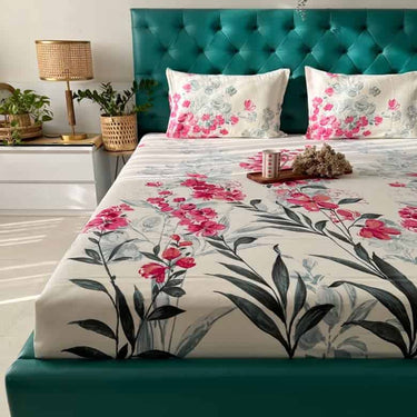 Urban Space Serene Cotton Bedsheet for King Bed