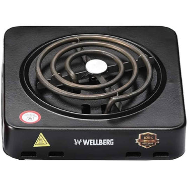 WELLBERG Hot Plate Cooktop Grill 1000WATT Shock Proof And Compact (BLACK)