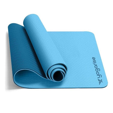 Yogarise 8mm Yoga Mat Yoga Mat for Women and Men(Light and Dark Blue)