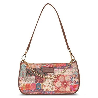 ZOUK Abstract Printed Women's Handcrafted Vegan Leather Mini Shoulder Bag