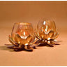 LX INDIA Candle Holders A1 ENTERPRISES Metal Lotus Flower Shape Candle Tealight Holder