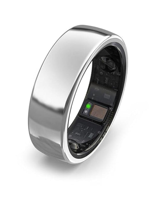 LX INDIA Smart Ring aaboRing  Health and  Fitness Tracker Smart Ring (US Size No 9 Stellar Silver)