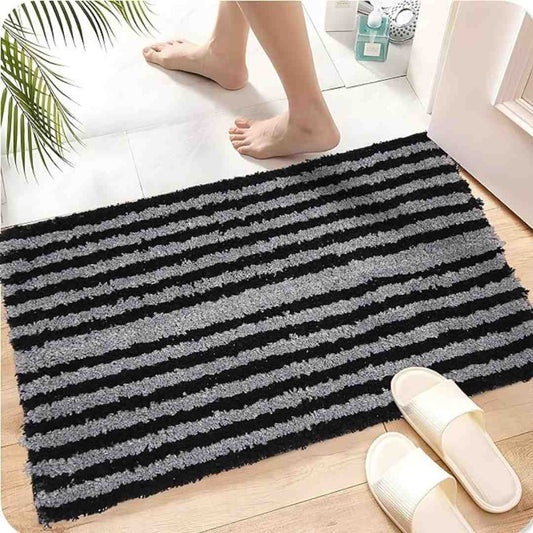 LXINDIA mats AAZEEM Absorbent Door Mat (55x35cm) Light Grey