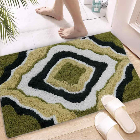 LXINDIA mats AAZEEM Cotton Door Mat (16 inch x 24 inch)Green