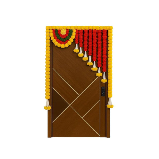 LX INDIA Garlands Abhaas Full Door Entrance Decoration Toran Bandhanvaar 5 Ft/60 Inches