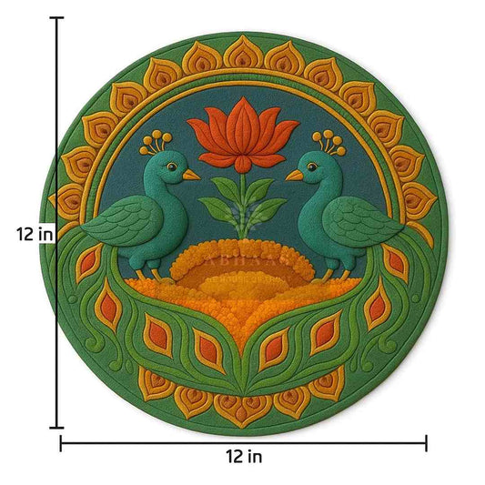 LX INDIA Rangoli Abhaas Pooja Decoration Rangoli for Floor and Table Decor