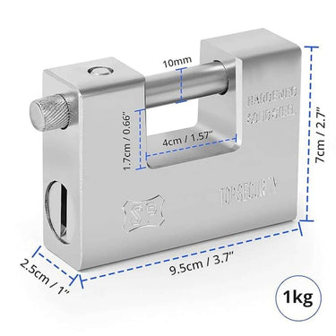 LXINDIA Lock ABOUT SPACE Heavy Duty Padlock with 4 Keys 1 kg Hardened Steel Security Padlock