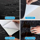 LXINDIA Wallpaper ABTER Marble Wallpaper Granite Waterproof Wallpaper  Pack of 2 (PRIMIUM Black)