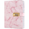 LXINDIA Note pad AccuPrints Marble Pattern Lock Diary Writing Notebook Pink