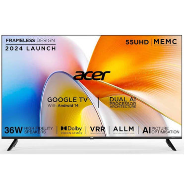 LXINDIA TV Acer 139 cm (55 inches) Pro Series 4K Ultra LED TV AR55UDIGU2875AT (Black)