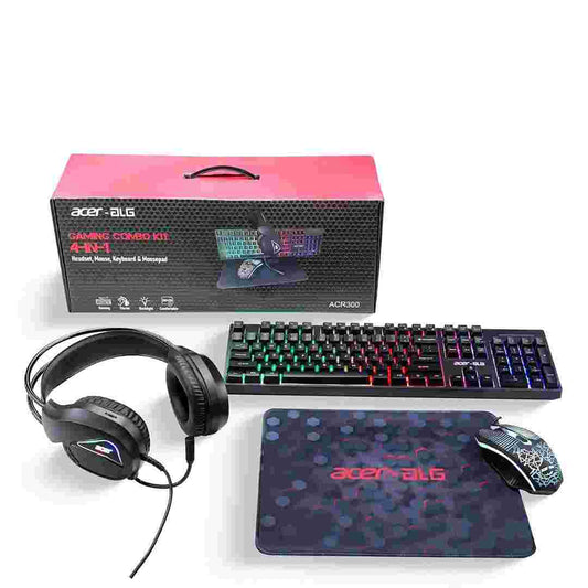 LX INDIA Keyboards Acer 4 in 1 Wired Gaming Combo 7 Color LED Backlit Keyboard