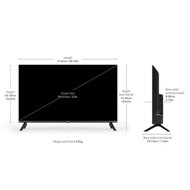 LXINDIA TV Acer 80 cm (32 inches) Pro Series HD Ready Smart LED Google TV AR32HDIGU2841AT (Black)